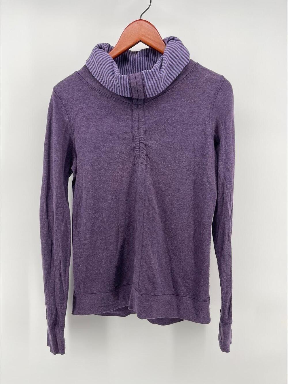 Lululemon Y2K In A Cinch Reversible Pullover Purple Striped Long Sleeve Womens - Picture 4 of 9